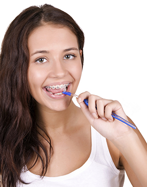 brushing and flossing